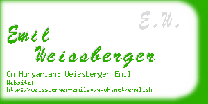 emil weissberger business card